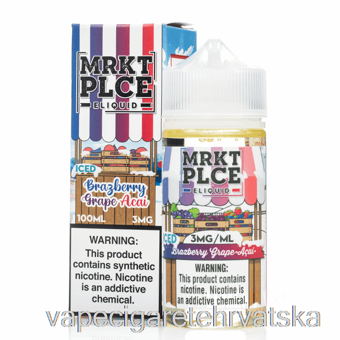 Vape Hrvatska Ice Brazberry Grape Acai - Mrkt Plce - 100ml 3mg